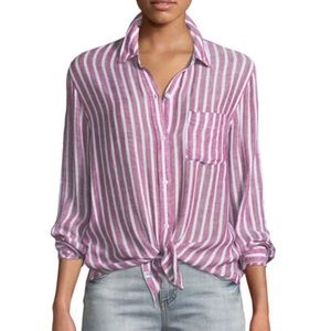 Rails Striped Rayon Button Up